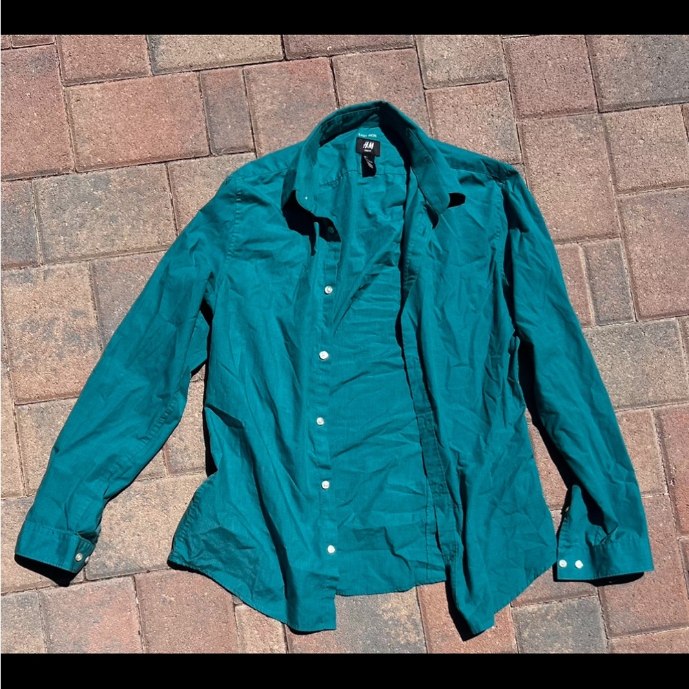 H&M Deep Teal Button Up